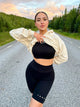 Travel Infinite Crop Top Small Logo