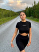 Travel Infinite Crop Top Small Logo