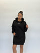 HOODIE DRESS - BLACK