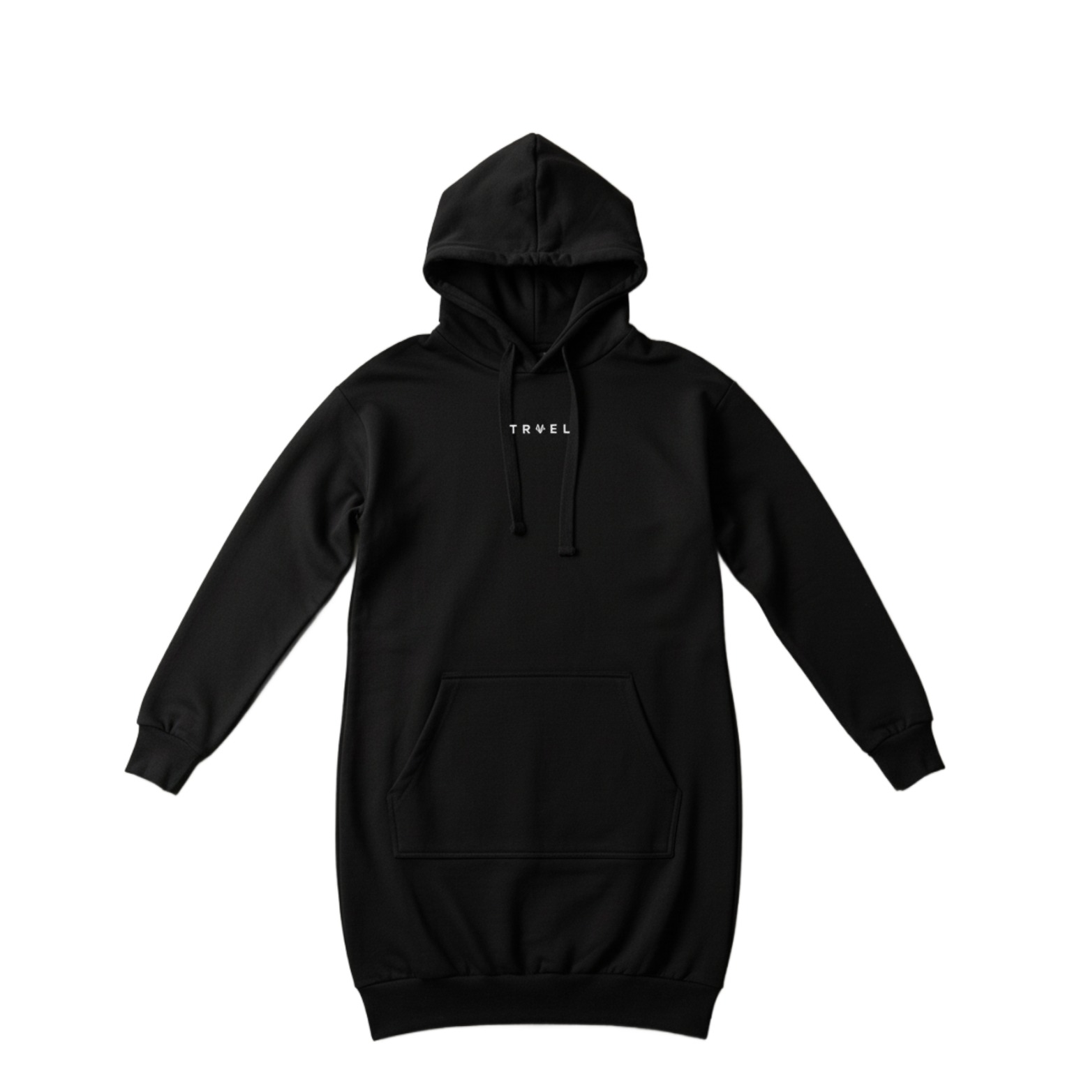 HOODIE DRESS - BLACK