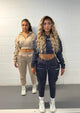 Cropped Co-ord Tracksuit - Slate Grey