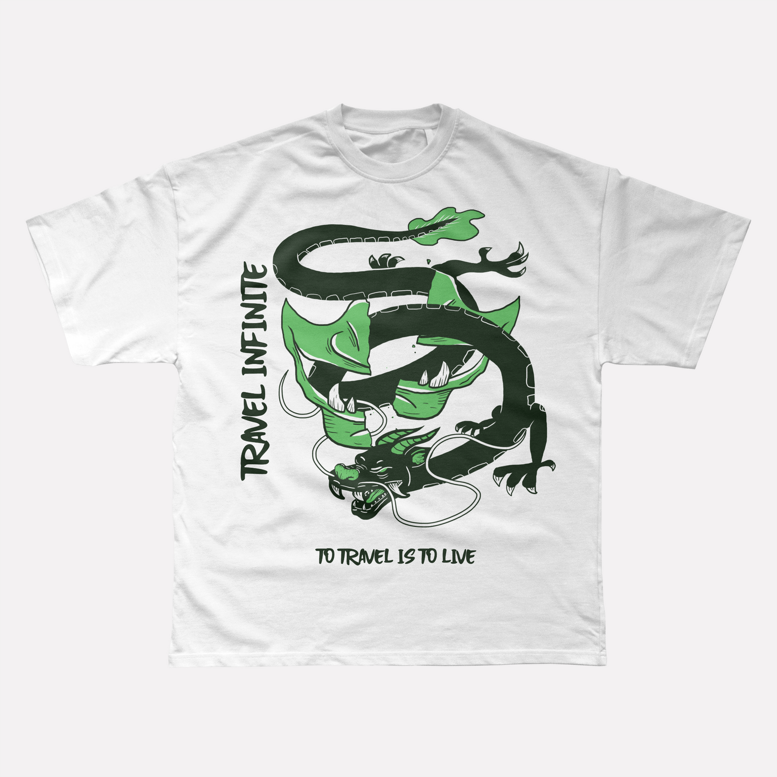 Shadow Serpent Voyager Tee | Sleek Green Dragon Streetwear Shirt