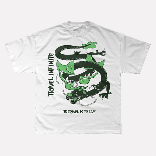 Shadow Serpent Voyager Tee | Sleek Green Dragon Streetwear Shirt