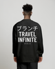 TRAVEL LONG SLEEVE TEE - BLACK