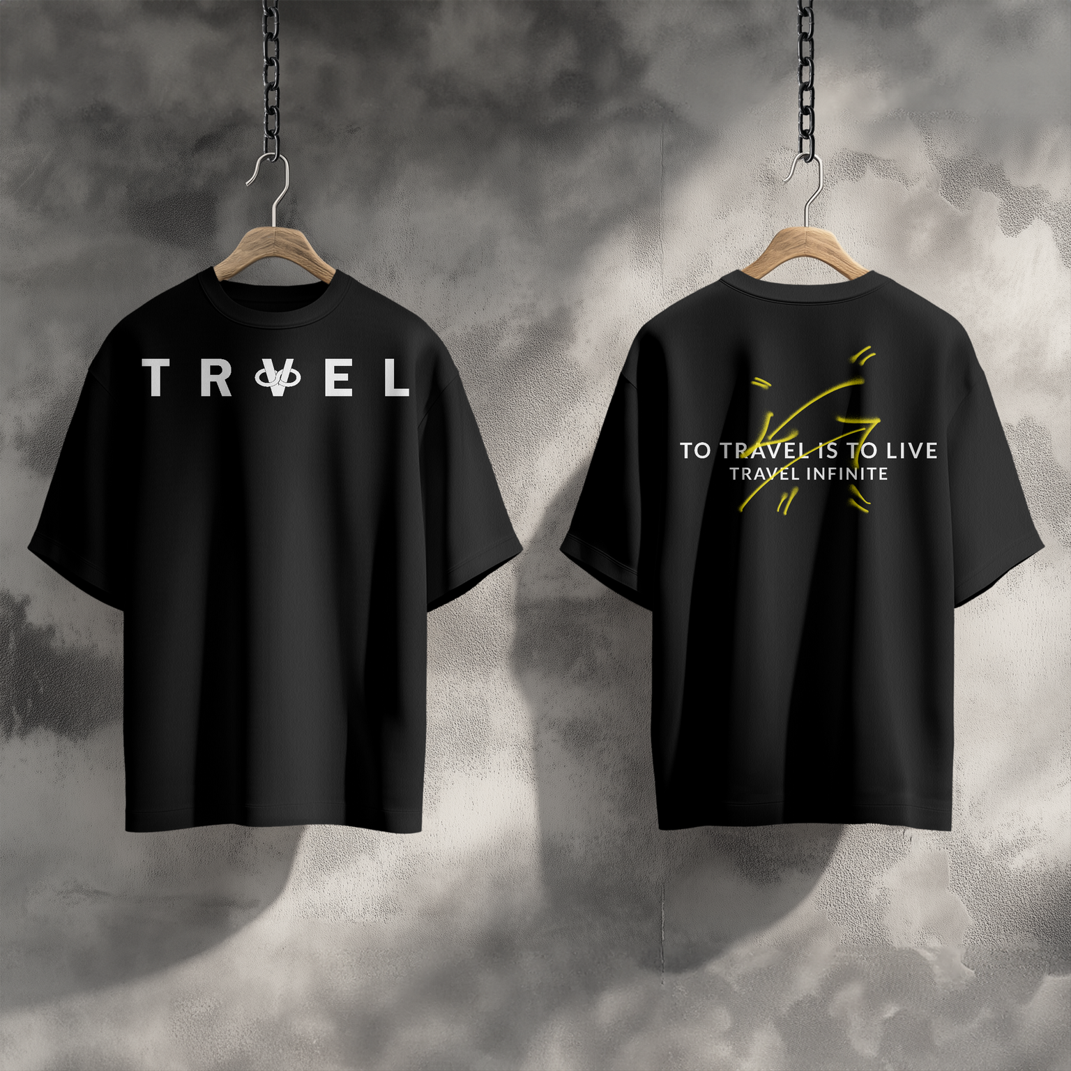ARROW TRAVEL TEE - BLACK