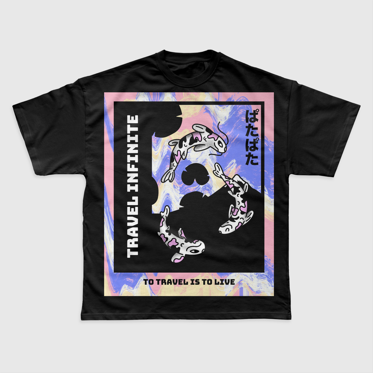 FUJI KOI TEE - BLACK